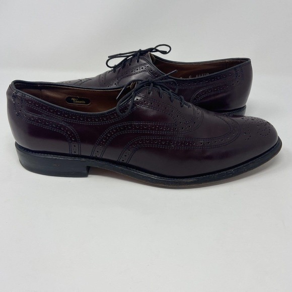 Allen Edmonds Townley Burgundy Leather Wingtip Dress Shoe 4777 Size‎ 9 - Picture 2 of 12
